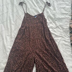 Old Navy Brown Spotted Jumpsuit